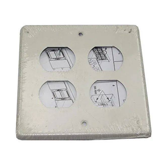 Alt view image 3 of 3 - Wiremold V4047BB 2-Gang Cover Plate With 2 Duplex Opening, Ivory