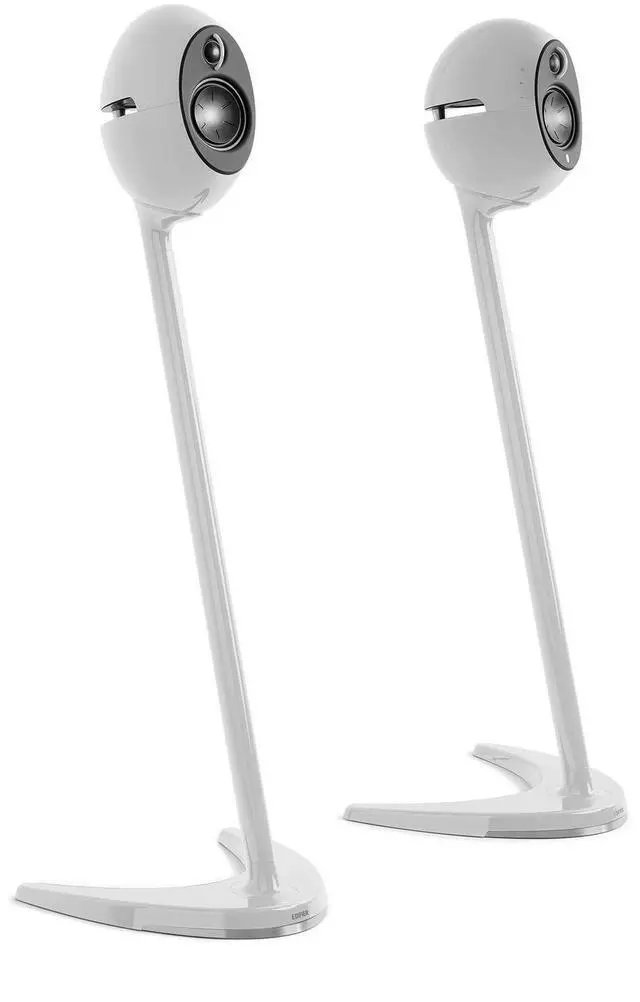 Alt view image 2 of 2 - USA SS01C-White Luna Eclipse Speaker Stands