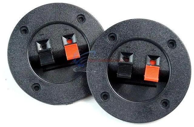 Alt view image 2 of 3 - 10-Pack Round Speaker Wire Terminal Cups, Spring Type for Subwoofer Speaker Boxes