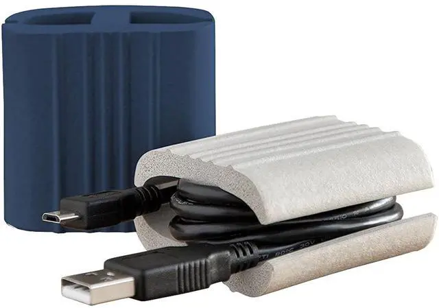 Main image of UT-Wire - Reusable Travel Carry On Cable Wrap (x10 Blue & x10 Gray)