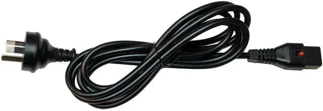 Main image of Webber Australian (AS3112) Plug to C13-Locking Power Cord. 2.5 Meter (8'2") HO5VV-F3G Webber CL60118-LOCK
