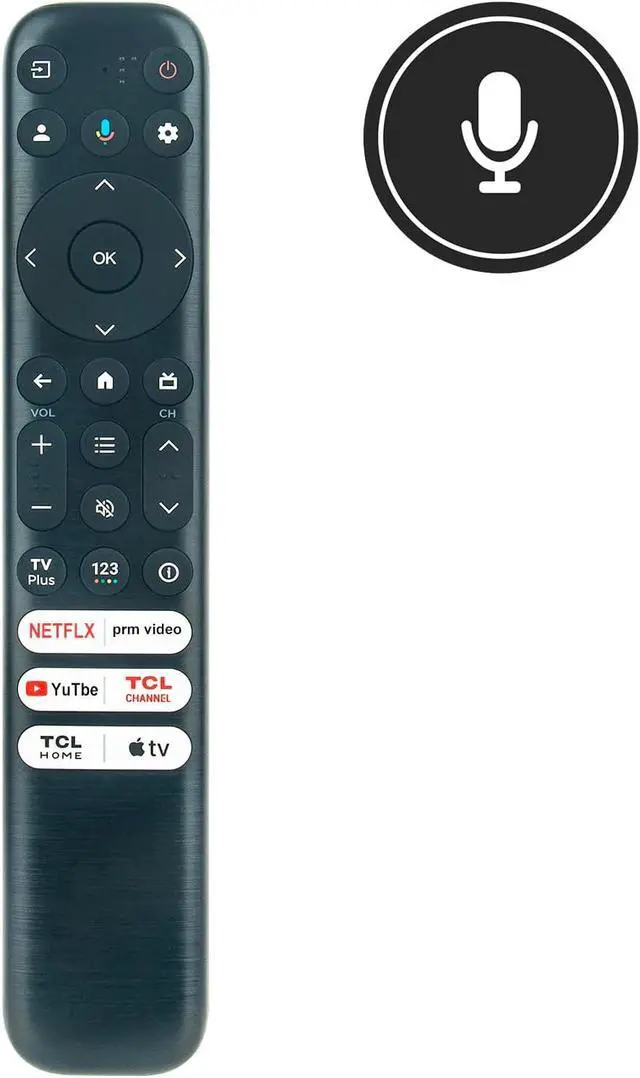 Alt view image 2 of 7 - RC813 RC813-FMB1 RC813FMB1 RC813 FMB1 RC902 Voice Replacement Remote Control Compatible with TCL Mini 8K Smart TV 65R646 55R646 75S546 65S546 55S546