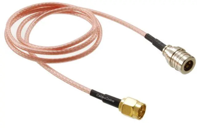 Main image of CablesOnline, 2ft. QMA Male to SMA Male 50-Ohm RG316 Coax Low Loss Jumper Cable, RF-MQ102