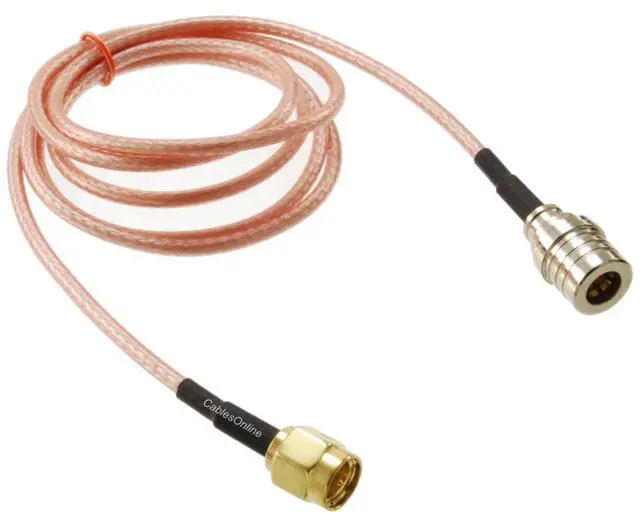 Main image of CablesOnline, 3ft. QMA Male to SMA Male 50-Ohm RG316 Coax Low Loss Jumper Cable, RF-MQ103