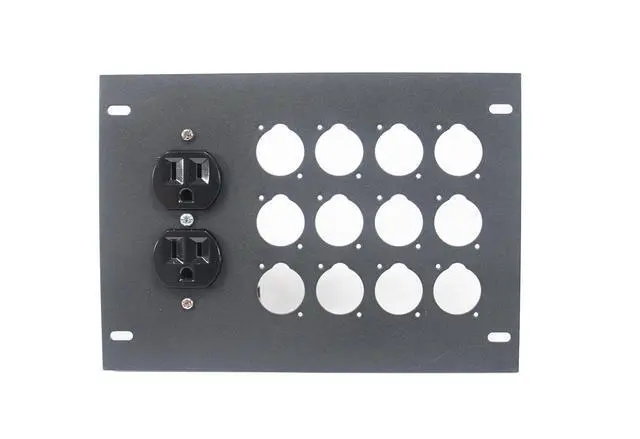 Alt view image 2 of 2 - FBL-PLATE-12+AC Plate for FBL Floor Box With AC Duplex - no connectors