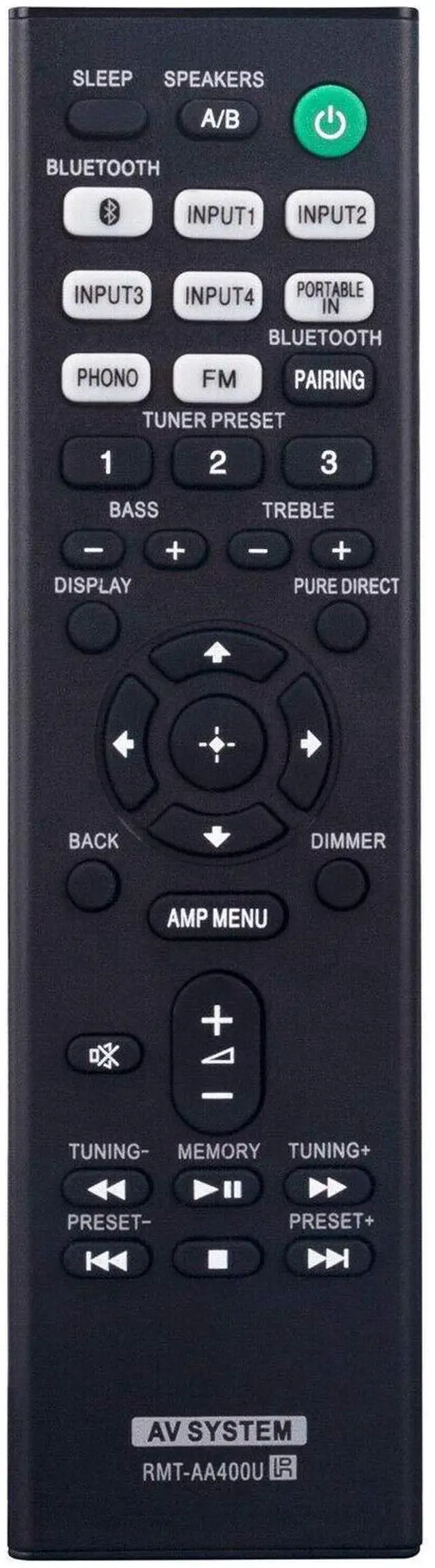 Alt view image 2 of 4 - New RMT-AA400U Remote Control Replace for Sony Stereo Receiver STR-DH190 STRDH190(For STR-DH190 STRDH190)