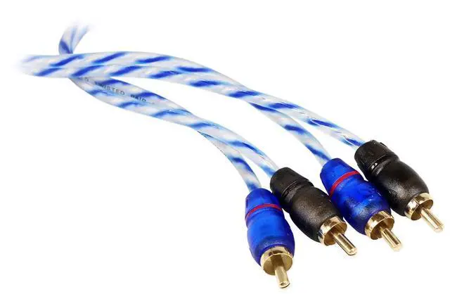 Alt view image 3 of 4 - RTR062 6' 2 Channel Twisted RCA Cable Pair, 100% Copper, 2-Pack | Split Pin Connectors, Oxygen Free, Noise Rejection, Color Coded Channels, High Grade Audiophile Interconnect, Triple Shielded