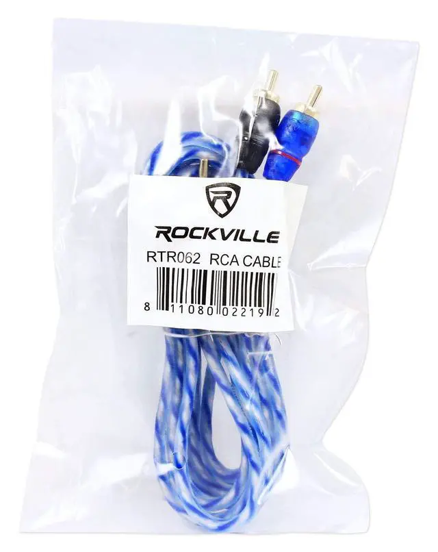 Alt view image 4 of 4 - RTR062 6' 2 Channel Twisted RCA Cable Pair, 100% Copper, 2-Pack | Split Pin Connectors, Oxygen Free, Noise Rejection, Color Coded Channels, High Grade Audiophile Interconnect, Triple Shielded