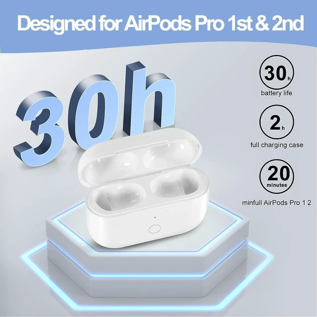 Alt view image 5 of 7 - Charging Case Replacement Compatible with AirPods Pro1 and Pro2, Type C Charging Case with Bluetooth Pairing Sync Button 670mAh Built-in Battery (No Headphones) (Y028)