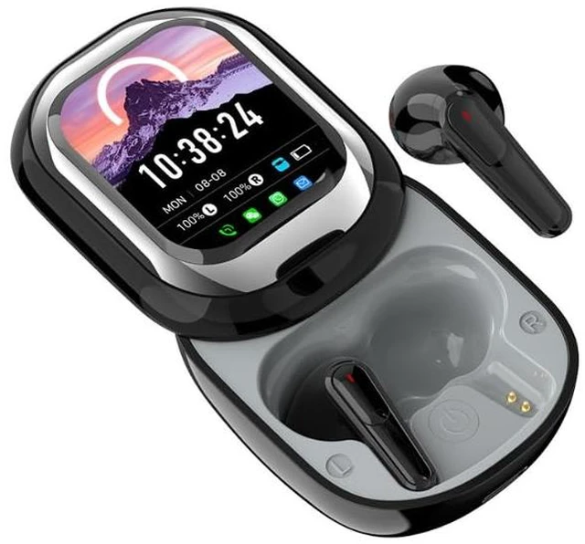 Main image of Wireless Earbuds with Smart Touch Screen,Bluetooth 5.4 Active Noise Cancelling in Ear Earphones with Microphone,Stereo Sound Long Playtime Translator Ear Buds Waterproof for Sport Workout Audio Calls