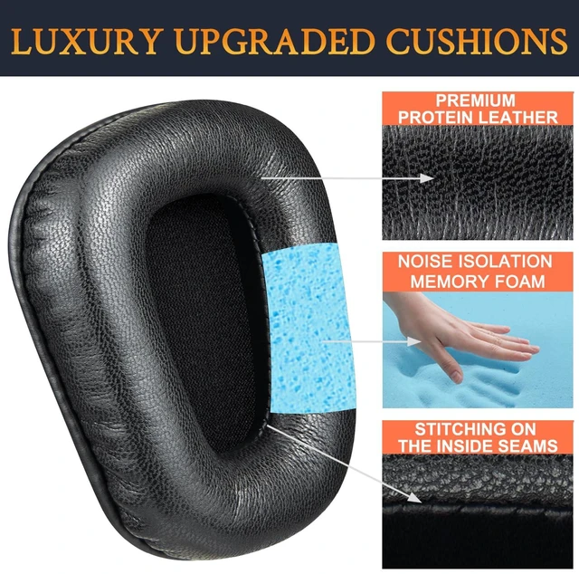 Alt view image 3 of 6 - Earpads for BlueParrott B550(B550XT) - Black