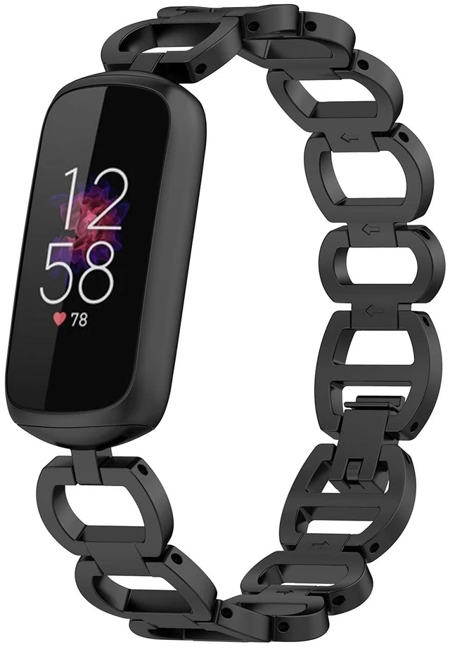 Main image of Compatible with Fitbit Luxe Band Adjustable Stainless Steel Parker Link Bracelet Replacement Wristbands Classy Dressy Straps for Luxe Accessories for Women