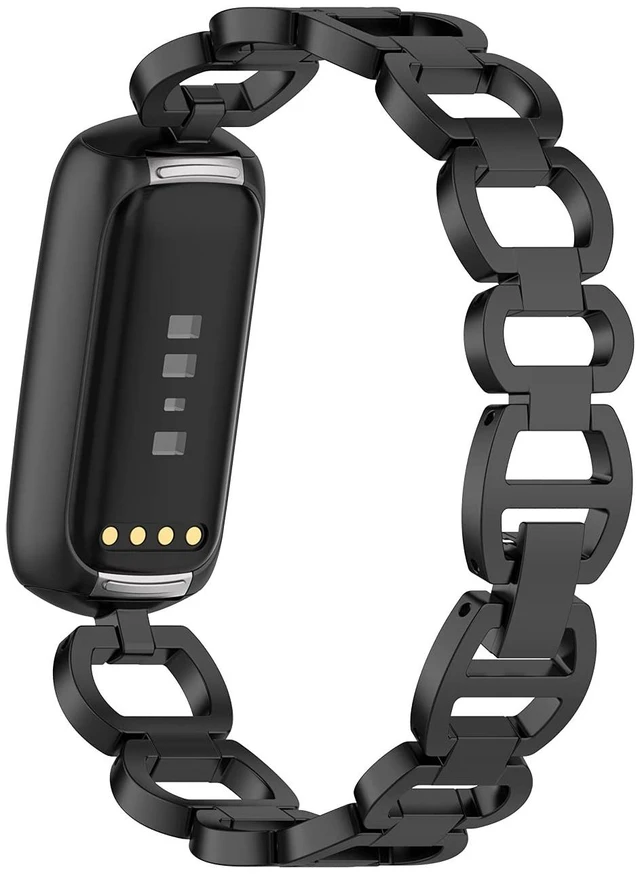 Alt view image 2 of 5 - Compatible with Fitbit Luxe Band Adjustable Stainless Steel Parker Link Bracelet Replacement Wristbands Classy Dressy Straps for Luxe Accessories for Women