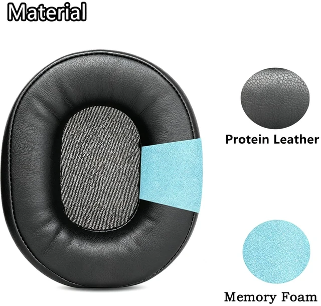 Alt view image 2 of 6 - Ear Pads Cushion Replacement for David Clark DC ONE-X Pilot Headphones Earpads Cushion Upgrade Thicker Earpads,Memory Foam,Protein Leather,Black