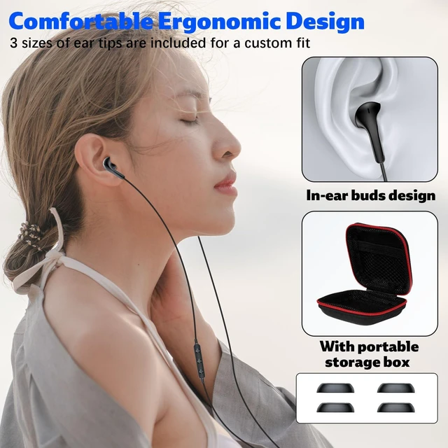 Alt view image 3 of 7 - USB C Headphone for iPhone 18 Pro/17 Pro Max 16 Wired Earbuds,Black Type C Earphones with Mic Volume Control,Stereo Corded Headphones for Samsung S26 S25 S24 A16 A17 for Apple iPad Air 11 10th