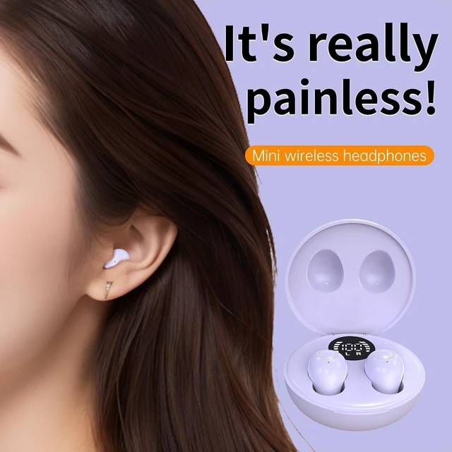 Alt view image 3 of 7 - Mini Invisible Small Earbuds for Small Ear Canals, Sleep, Work