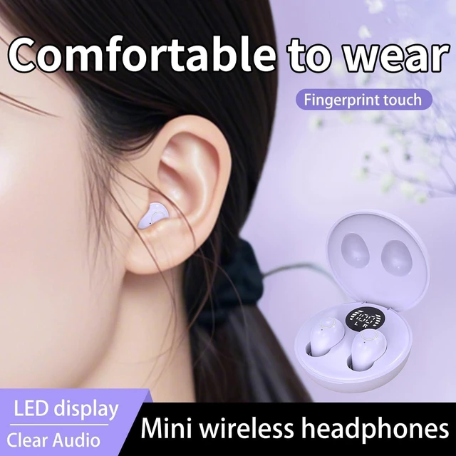 Alt view image 7 of 7 - Mini Invisible Small Earbuds for Small Ear Canals, Sleep, Work