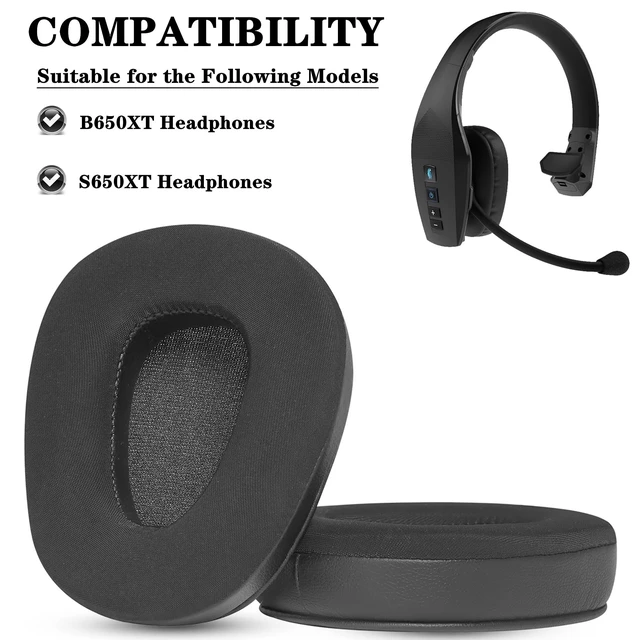 Alt view image 2 of 7 - Cooling Gel Ear Pads for BlueParrott B650-XT S650XT Headset Gel-Infused Memory Foam Cushion with Breathable Ice Silk Fabric Replacement Earpads Cover B650XT-Black