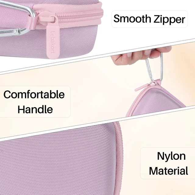 Alt view image 6 of 7 - Case Compatible with SHOKZ OpenDots 2/ONE/Air Open-Ear Headphones Lightweight & Carry, Dustproof Storage, Travel Friendly, Portable for Daily Use, Pink