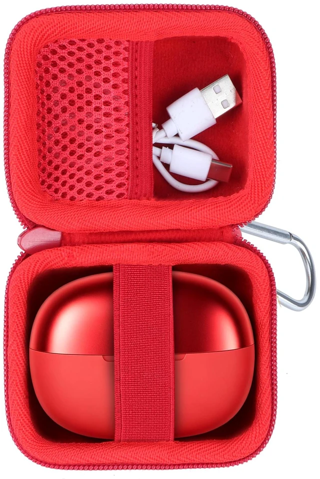 Main image of Case Compatible with SHOKZ OpenDots 2/ONE/Air Open-Ear Headphones Lightweight & Carry, Dustproof Storage, Travel Friendly, Portable for Daily Use, Red