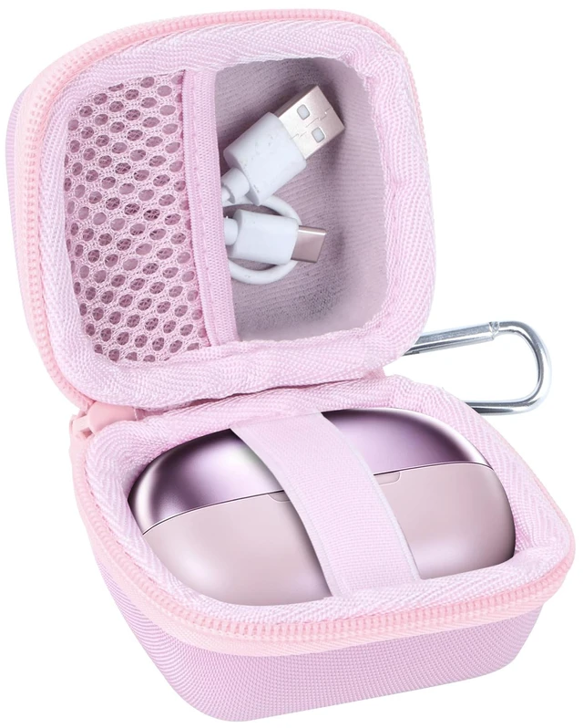 Alt view image 2 of 7 - Case Compatible with SHOKZ OpenDots 2/ONE/Air Open-Ear Headphones Lightweight & Carry, Dustproof Storage, Travel Friendly, Portable for Daily Use, Pink