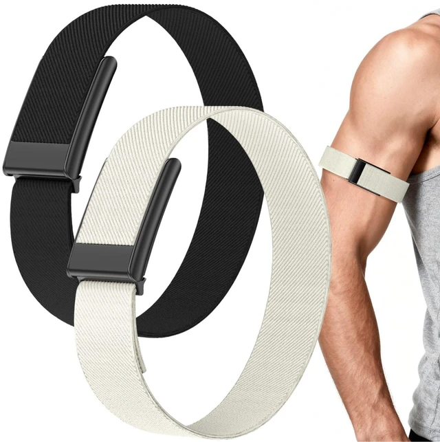 Main image of Nylon Straps Compatible for Whoop 5.0 Bicep Bands Peak/MG Life/One 2-Pack Breathable Sport Elastic 5.0 Ankle/Arm Bands Fitness Training, Adjustable Replacement Strap Men Women, Not for Gen 4
