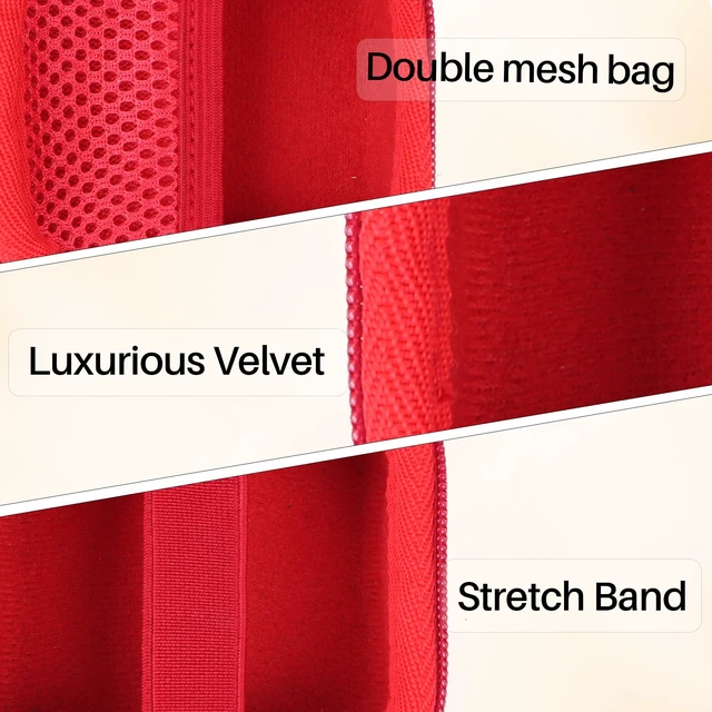 Alt view image 5 of 7 - Case Compatible with SHOKZ OpenDots 2/ONE/Air Open-Ear Headphones Lightweight & Carry, Dustproof Storage, Travel Friendly, Portable for Daily Use, Red