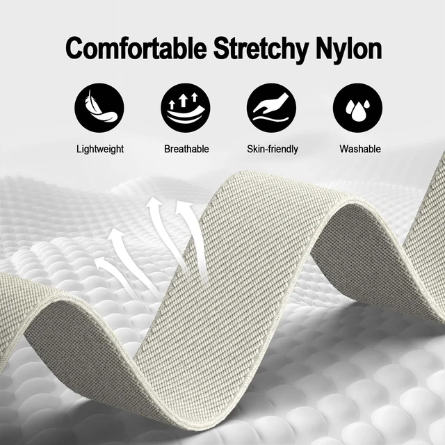 Alt view image 4 of 7 - Nylon Straps Compatible for Whoop 5.0 Bicep Bands Peak/MG Life/One 2-Pack Breathable Sport Elastic 5.0 Ankle/Arm Bands Fitness Training, Adjustable Replacement Strap Men Women, Not for Gen 4