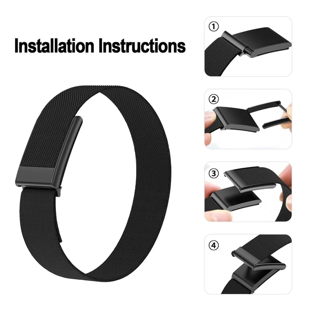 Alt view image 7 of 7 - Nylon Straps Compatible for Whoop 5.0 Bicep Bands Peak/MG Life/One 2-Pack Breathable Sport Elastic 5.0 Ankle/Arm Bands Fitness Training, Adjustable Replacement Strap Men Women, Not for Gen 4