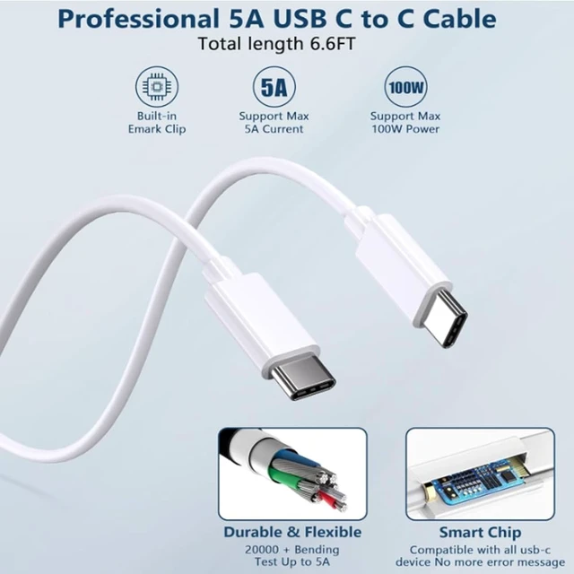 Alt view image 2 of 5 - 65W USB-C Charger for LG Gram 14 15 16 17 - "Featherweight Power Fast Adapter - CE Certified Safe Replacement