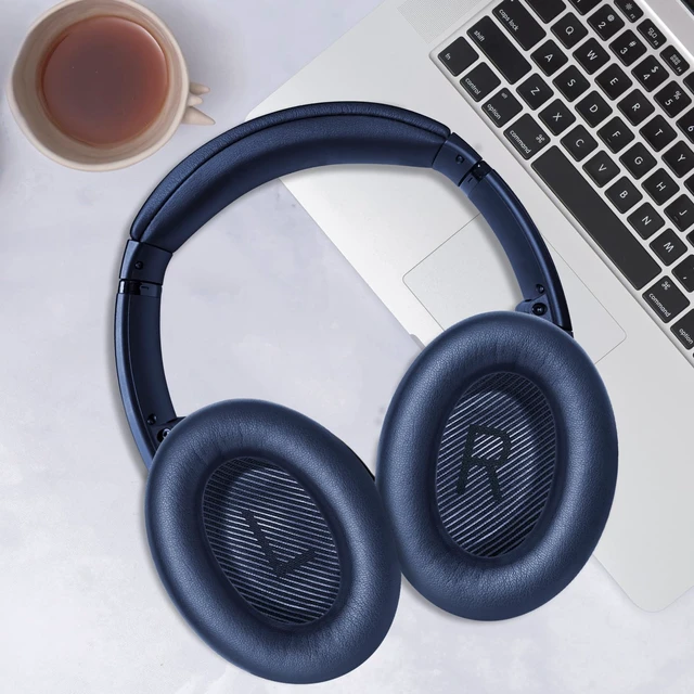 Alt view image 7 of 7 - Ear Pads Cushions Replacement for Bose QC35 ii QC35, Earpads for Bose QuietComfort 35ii 35 Headphones with Protein Leather Noise Isolation Memory Foam (Midnight Blue)