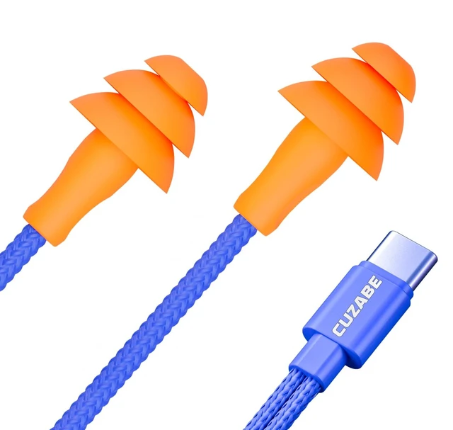Main image of Ear Plug Headphones for Work, Wired Earplug Headphones USB Type C, Noise Isolating Work Earbuds for Noise Reduction Motorcycle Riding Construction