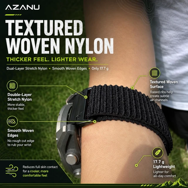 Alt view image 5 of 6 - 22mm QuickFit Nylon Watch Band for Garmin Fenix 8 47mm 6 pro 7 Adjustable Hook-and-Loop Woven Strap Fits Epix Gen 2 47mm Forerunner 970/965/955/945/935 Instinct 2