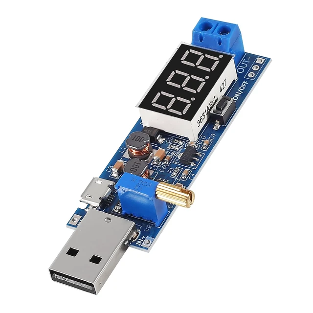 Alt view image 5 of 6 - 4pcs USB Buck Boost Converter 3.5V-12V to 1.2V-24V DC-DC Adjustable Step Up Step Down Power Supply Module Voltage Regulator 5V to 3.3V 9V 12V 18V 24V