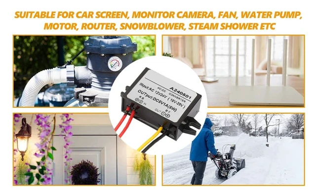 Alt view image 6 of 7 - Voltage Power AC 12V 24V to 5V DC Converter Voltage Regulator Power Module for Car Step Down Converter (1A)