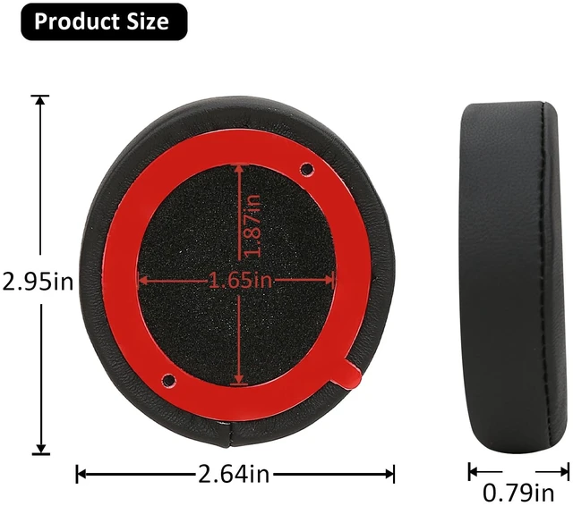 Alt view image 6 of 7 - Lambskin Earpads Cushions for Beats Solo3/Solo2 A1796/B0534 Headphones with Noise-Cancellation Memory Foam (Black)