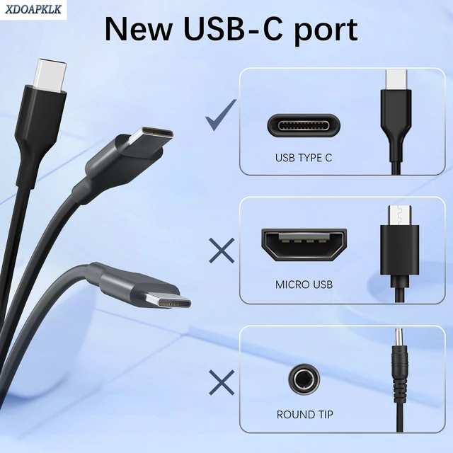 Alt view image 3 of 7 - 45W USB-C Laptop Charger Universal Chromebook Charger For Chromebook Spin 11 13 R13 315 CP311 C933 CB5-312T R751T SF713 SP714 N17Q5 N17P6 N16Q14 N18Q1 N15Q13 All USB Type C Laptop