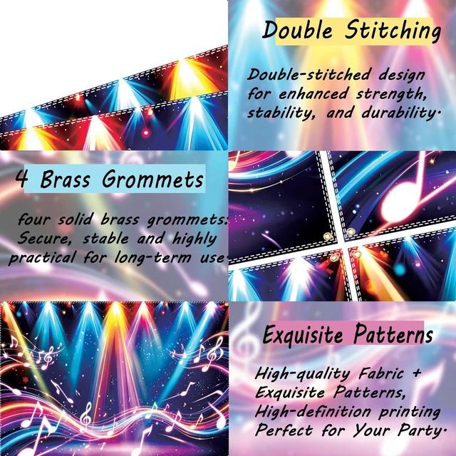 Alt view image 4 of 6 - Rainbow Stage Disco Backdrop 10x6.5ft Neon Dance Party Photography Background 80s 90s Disco Party Decorations for Retro Disco Birthday Party,Club & Bar Themed Decor