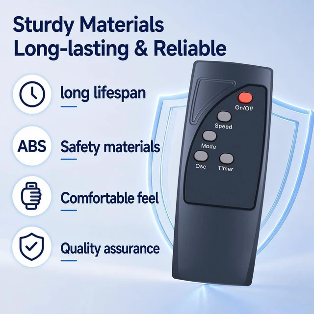 Alt view image 3 of 7 - New Replacement Remote Control for Basics 16" Pedestal Fan FS40-10BR No Settings Required