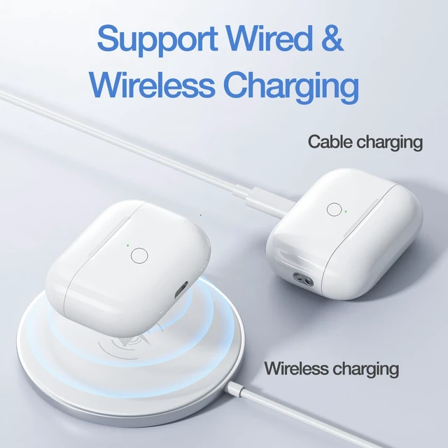 Alt view image 3 of 6 - Wireless Charging Case Compatible with AirPods Pro 1st and 2nd Generation, Charging Case Replacement with Bluetooth Pairing Sync Button (to Lightning)