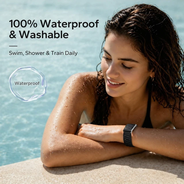Alt view image 5 of 7 - Skin-Friendly Silicone Band Compatible with WHOOP 5.0/One/Peak/Life Breathable Waterproof Adjustable Strap for Men/Women 24/7 Comfort for Workouts, Commutes & Sleep