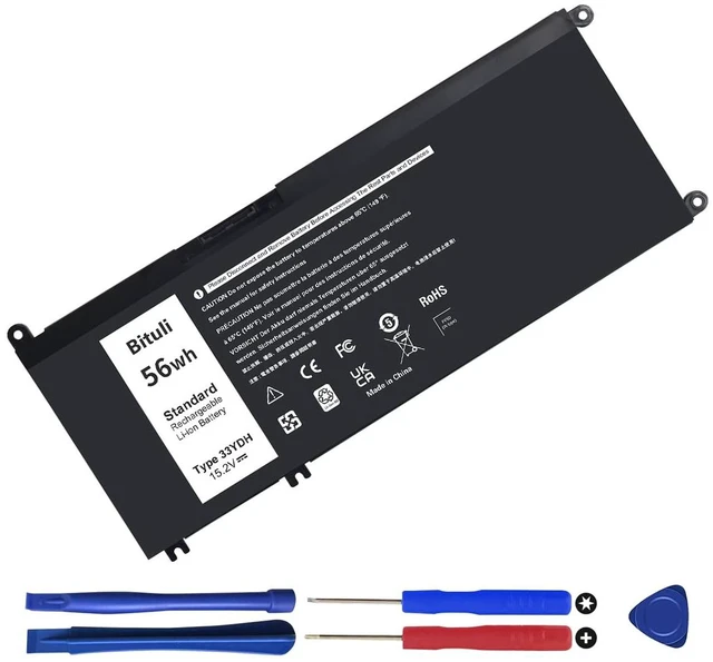 Main image of 33YDH Laptop Battery for Dell Inspiron 17 7000 7778 7779 7786 7773 15 7577 G3 3579 3779 G5 5587 G7 7588 Latitude 13 3380 14 3490 15 3590 3580 PVHT1 P30E 81PF3 081PF3 56WH