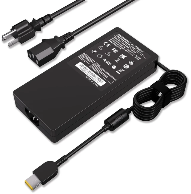Main image of 330W for Lenovo Laptop Charger Square Tip Fit for Lenovo Legion ThinkPad Compatible with Lenovo Pro 5 5i 7 7i 9 16IRX8 16IRX9 RTX 4070 4080 4090,ThinkPad P15 16 17, ADL330SDC3A, GX21M50608,Legion 9i