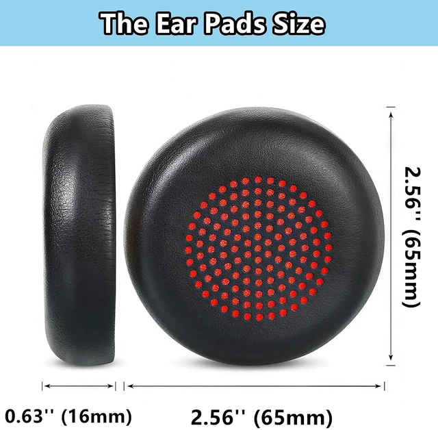 Alt view image 5 of 6 - Savi 8220 Earpads Replacement for Plantronics Savi 8210/8220/ 8200 Headset Ear Pads Cushions Protein Leather High-Density Foam - Black