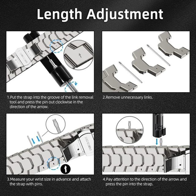 Alt view image 7 of 7 - Metal Band for Amazfit T-Rex 3 48mm (Orange Titanium) Stainless Steel Metal Strap No Gap Adjustable Replacement Wristband Men Women for Amazfit T-Rex 3 48mm