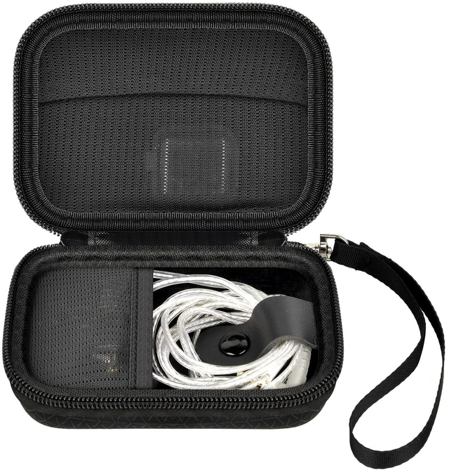 Main image of IEM Case for Wired Earbuds for Linsoul KZ ZS10 for Shure ForTRUTHEA In Ear Monitor Bag,with Divided Plush Storage,Wired Headphone Case with Cable Strap,Mesh Pocket for Ear Tips,EVA Shell Black