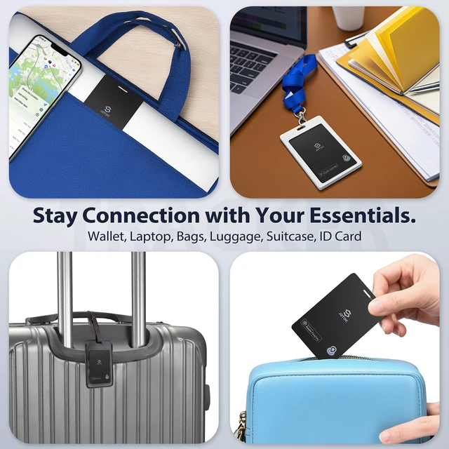 Alt view image 4 of 6 - Wallet Tracker Card, MFi Certified, Apple Find My (iOS Only), Black 2 Pack Smart Card Tracker for Wallet, Luggage & Passport,Wallet Finder Card, IP68 Waterproof, Left-Behind Alert,Unique SN