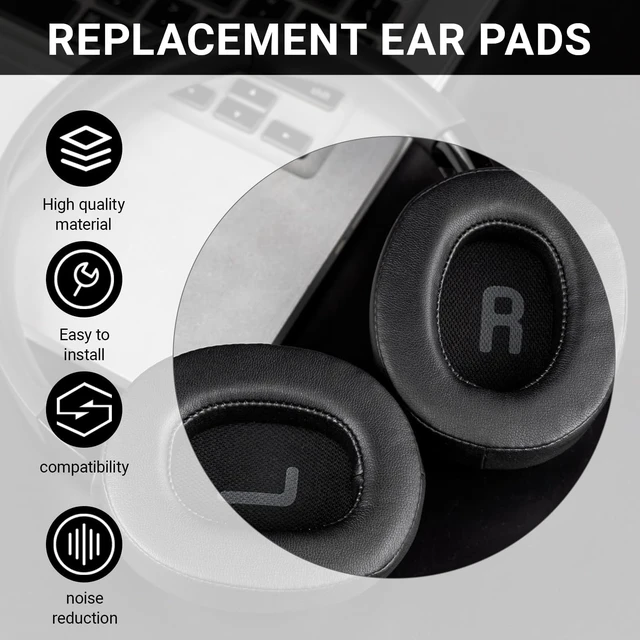 Alt view image 5 of 6 - 1 Pair Headphone Ear Pads and 1 Headband Replacement for JBL Tune 700(700BT)/710(710BT)/720(720BT)/750(750BT,750BTNC), 760(760NC), Earpads Cushions with Soft Protein Leather and Memory Foam
