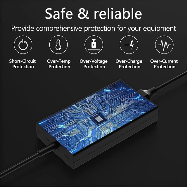 Alt view image 4 of 5 - 280W USB Tip Charger Compatible with MSI Laptop Power Supply A18-280P1A for Raider GE76 GE68HX GE78HX GE66 GP66 Stealth 18 HX A2W/AI GS77 GP76 12UE 14VGG - 20V 14A AC Adapter