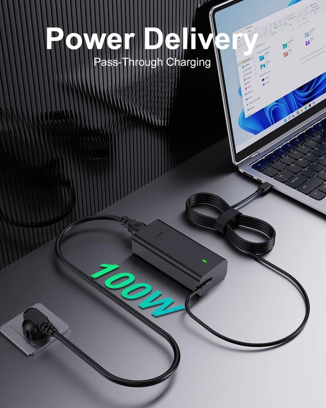 Alt view image 7 of 7 - 100W USB C Laptop Charger Compatible with DELL Precision 5680 3480 Compatible with DELL Precision 3490 3580 3581 14 16 5000 7000 5430 7430 7440 5630 Latitude 5340 7640 7640 7340 5440 5540 9440
